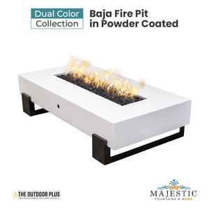 Baja Fire Pit in Dual Colored Powder Coated Metal by The Outdoor Plus + Free Cover