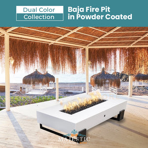 The Outdoor Plus Baja Fire Pit in Powder Coated Steel - Majestic Fountains and More