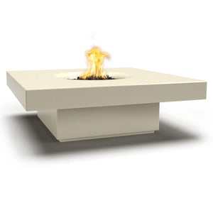 Balboa 15 Tall Square Fire Table in GFRC Concrete - Majestic Fountains