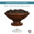 Banded Rim Fire Bowl W Pedestal in GFRC Concrete - Majestic Fountains and More