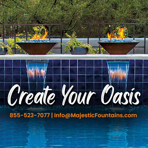 Create Your Oasis Banner - Majestic Fountains & More