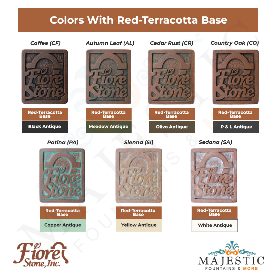 Base Color Swatch - Red-Terracotta - Majestic Fountains