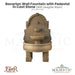 Bavarian Wall Fountain with Pedestal in Cast Stone - Fiore Stone LG139-FWL & LG139-FWDL - Majestic Fountains