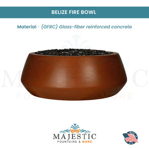 Belize Fire Bowl in GFRC Concrete - Majestic Fountains and More