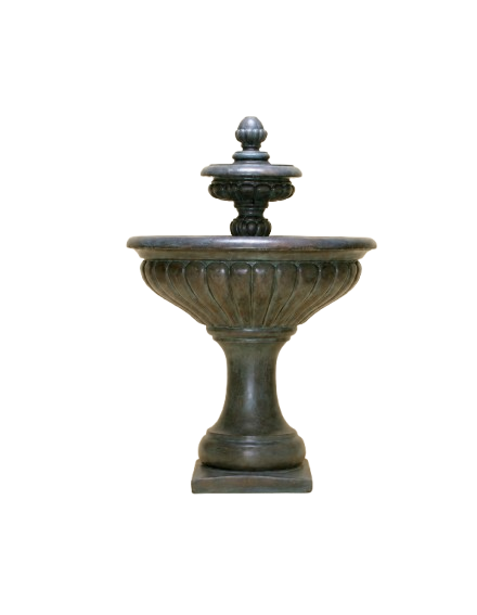 Bergamo Concrete 2 Tier Outdoor Fountain - 1184 - Majestic Fountains