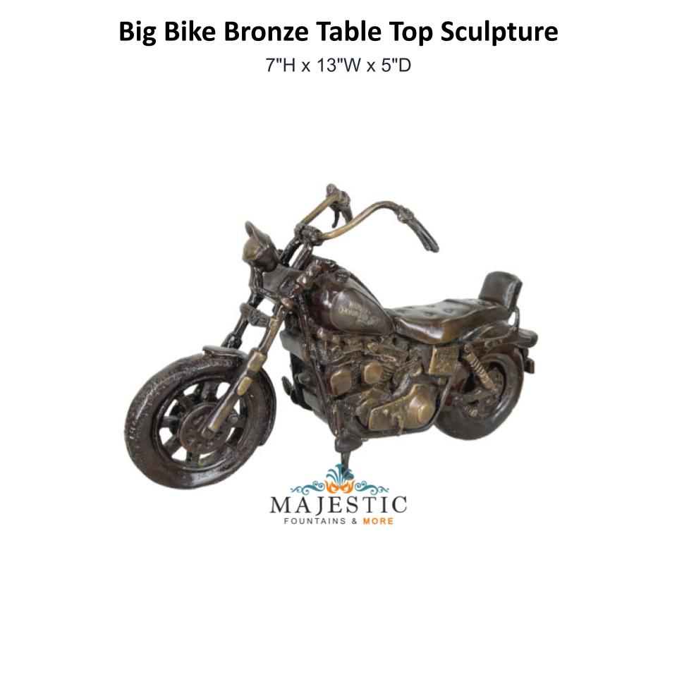 Big Bike Bronze Table Top Sculpture