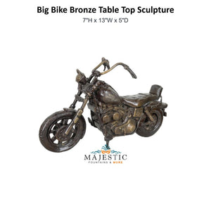 Big Bike Bronze Table Top Sculpture