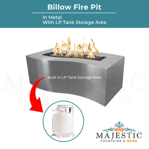 Billow Metal Fire Pit - Majestic Fountains