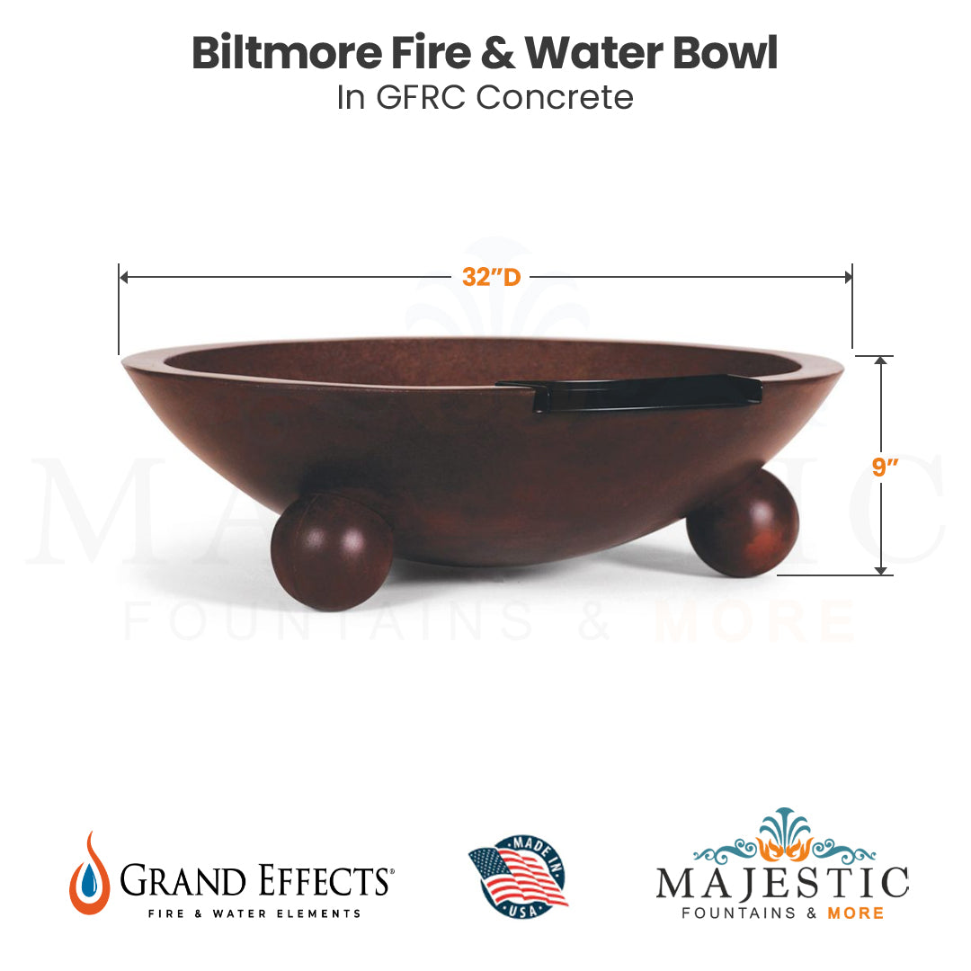 Biltmore Fire  and Water Bowl - Majestic Fountains