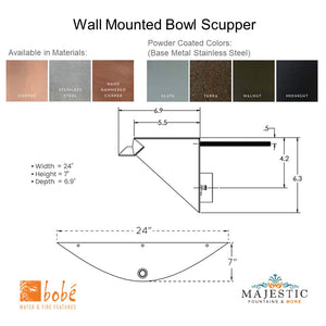 Bobe Wall Mounted Bowl Scupper