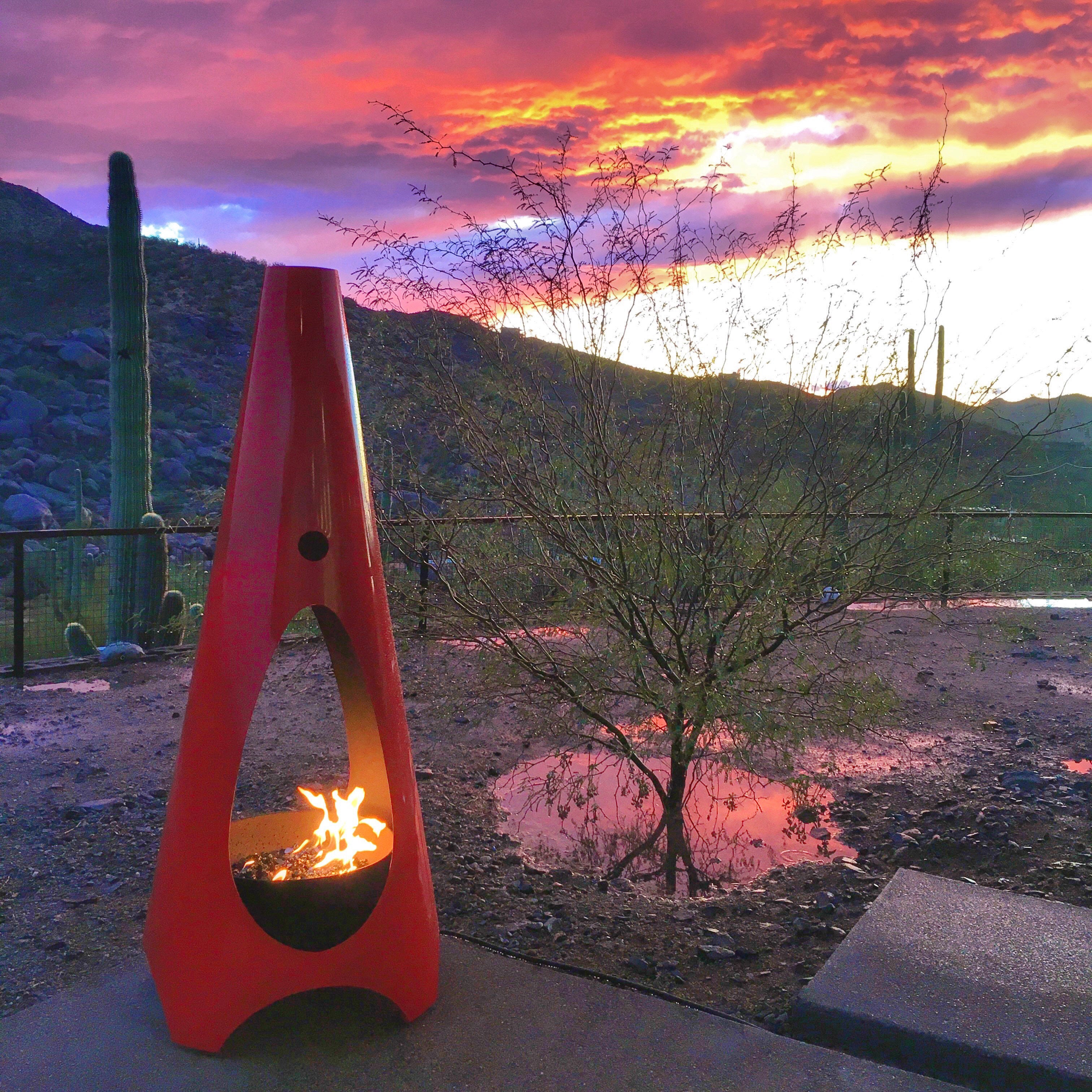 Bonfire 7ft. Tall Fire Sculpture - Majestic Fountains and More