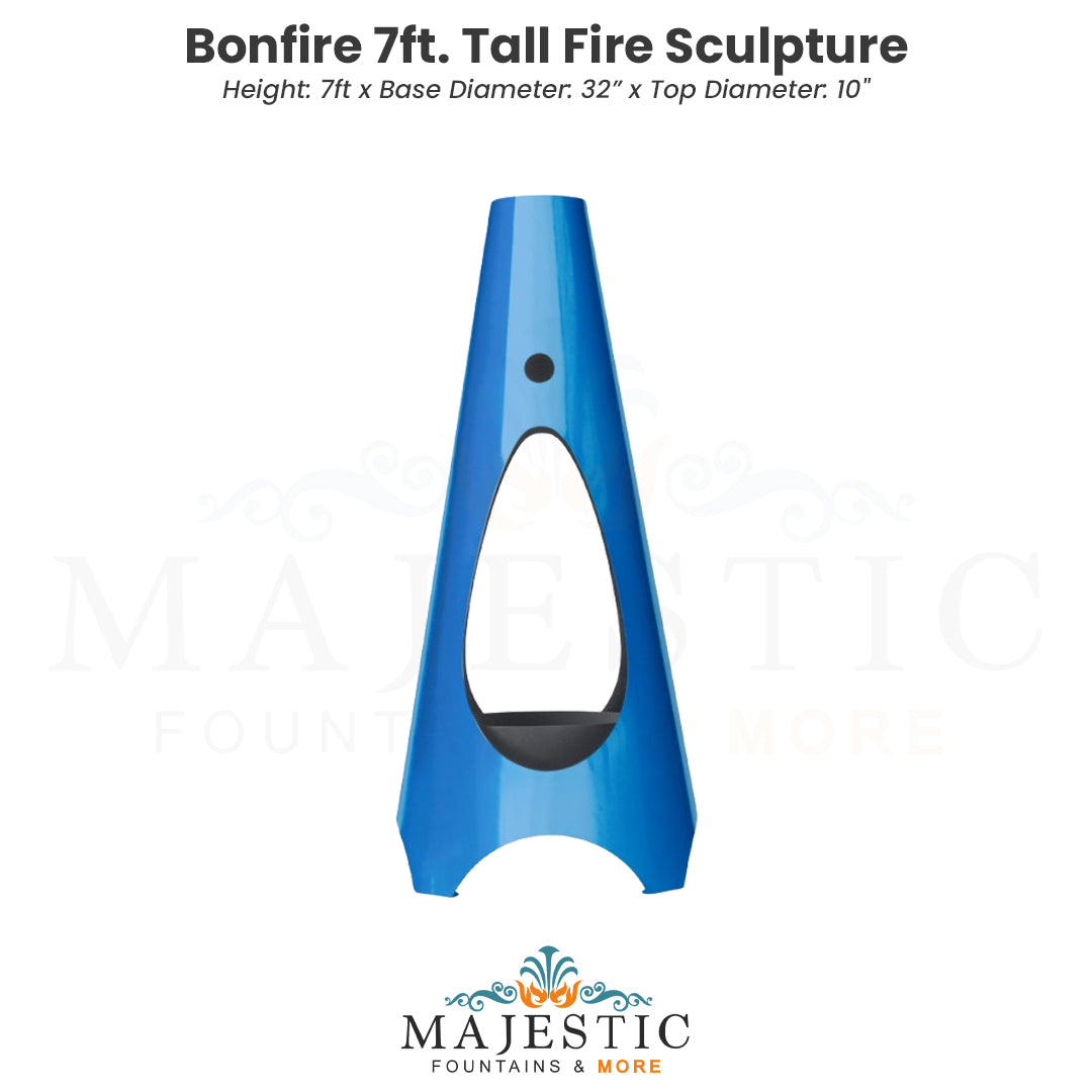 Bonfire 7ft. Tall Fire Sculpture - Majestic Fountains