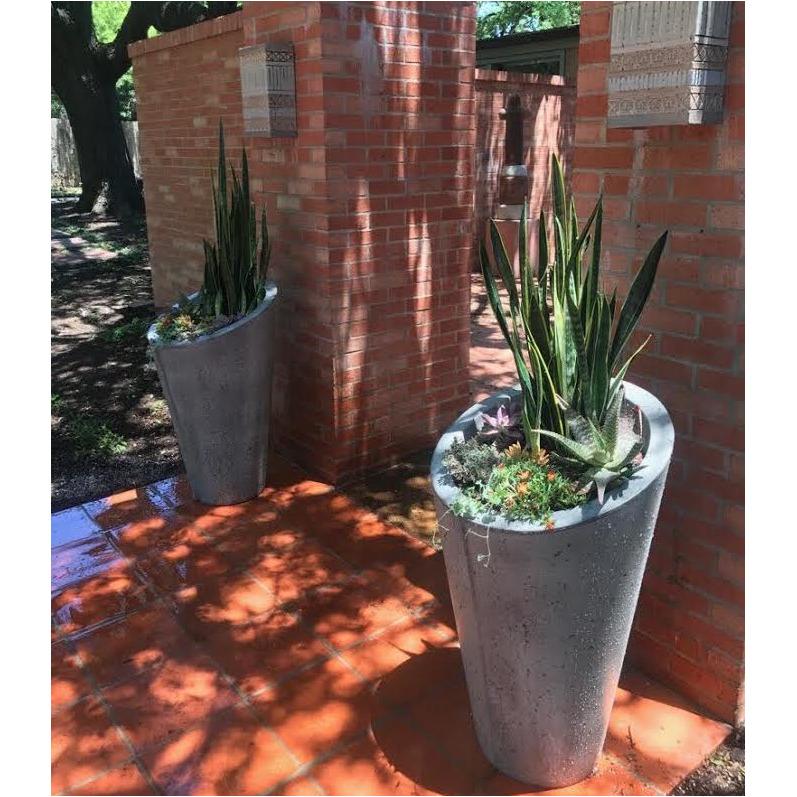 rock pots for plants Slick Rock Bouquet Slim Planter — Majestic Fountains and More