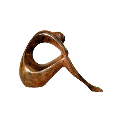 Bowing Woman Bronze Table Top Sculpture - Majestic Fountains