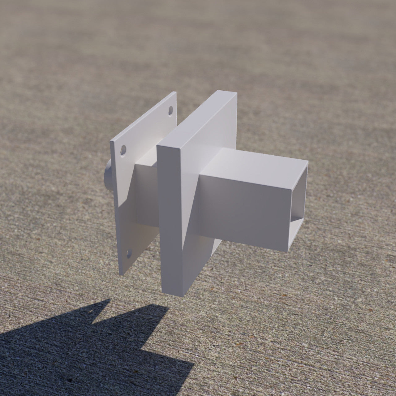 Box Scupper - On Wall - Long - Powder Coated Aluminum