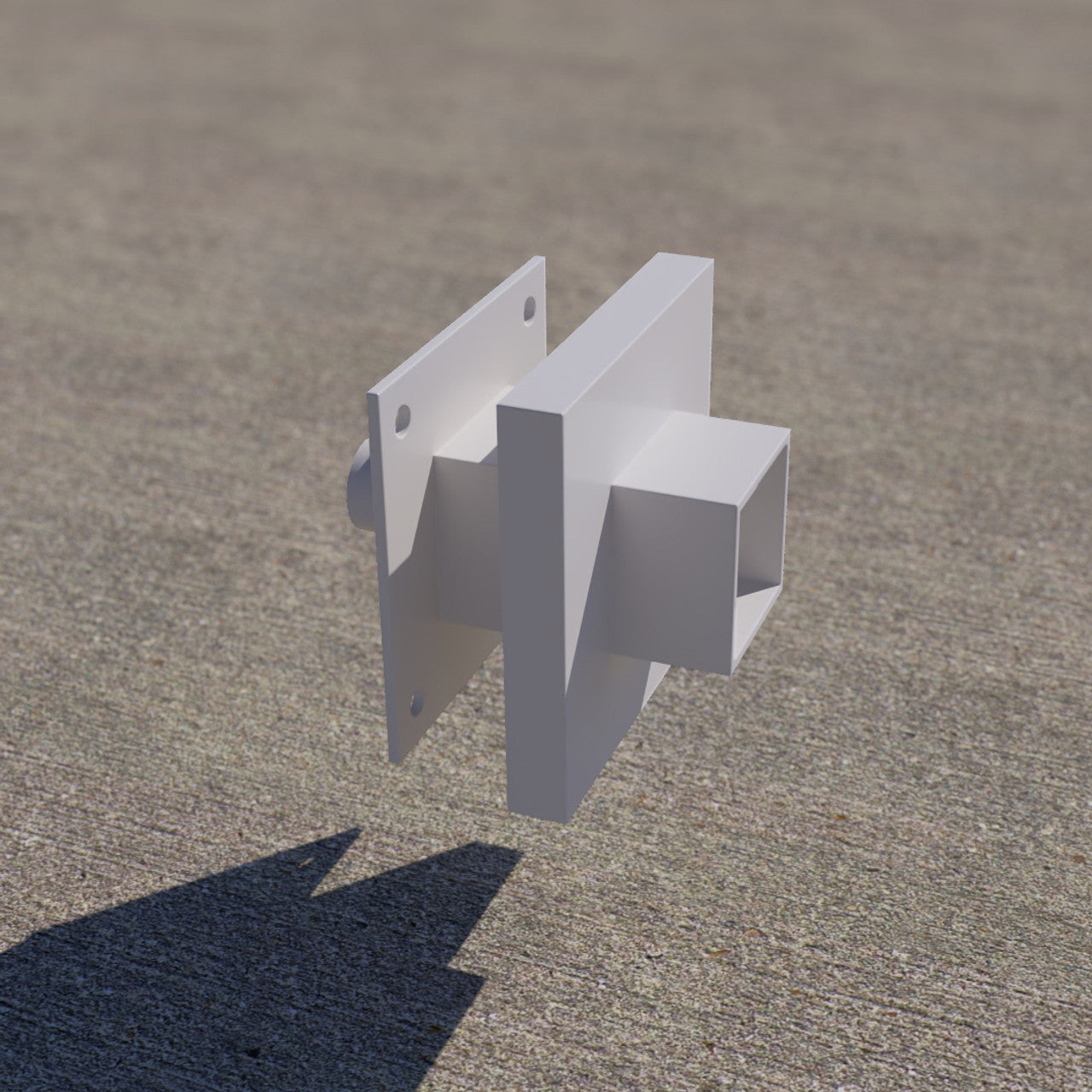 Box Scupper - On Wall - Short - Powder Coated Aluminum