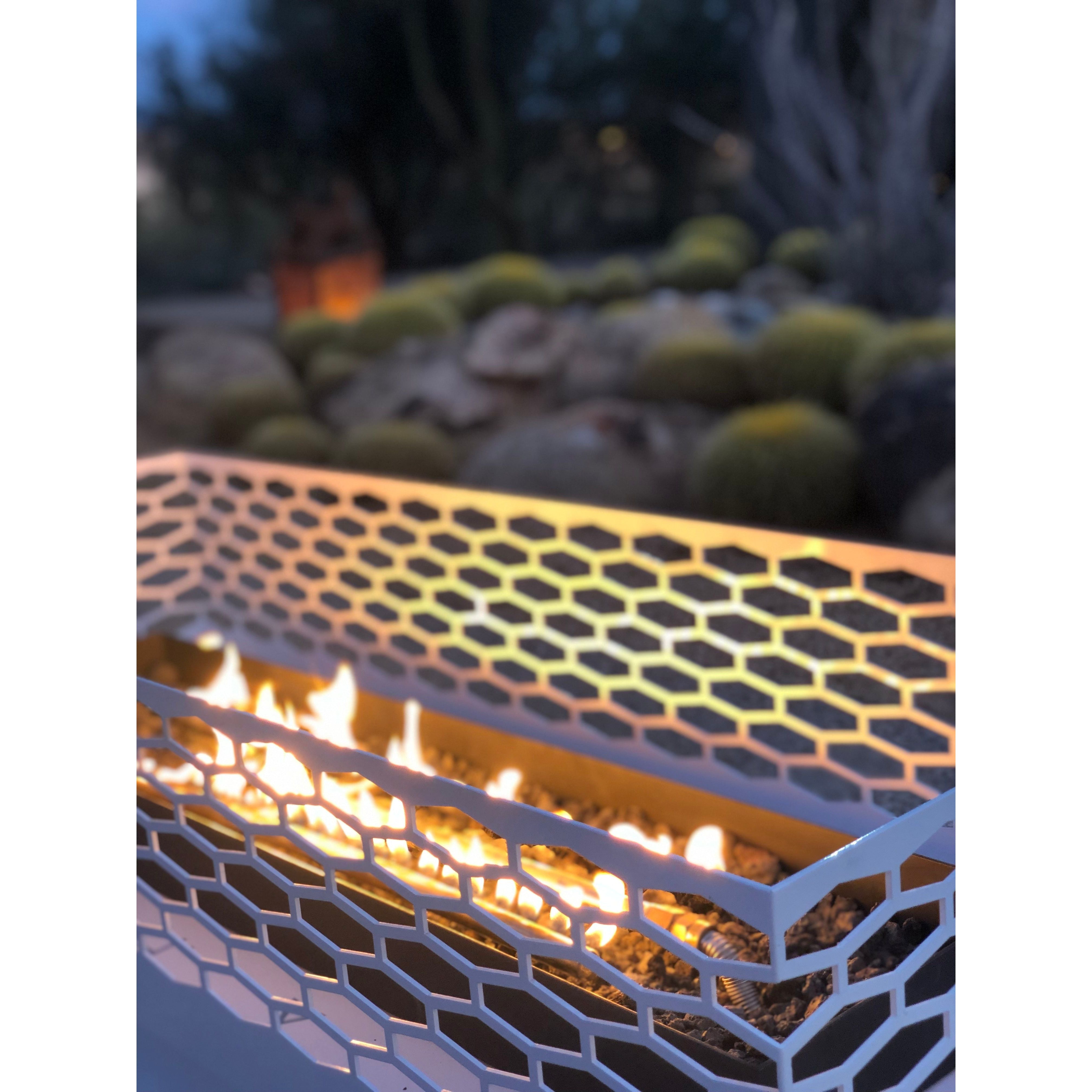 Boxfire Fire Pit Table in Powder Coated - Majestic Fountains and More