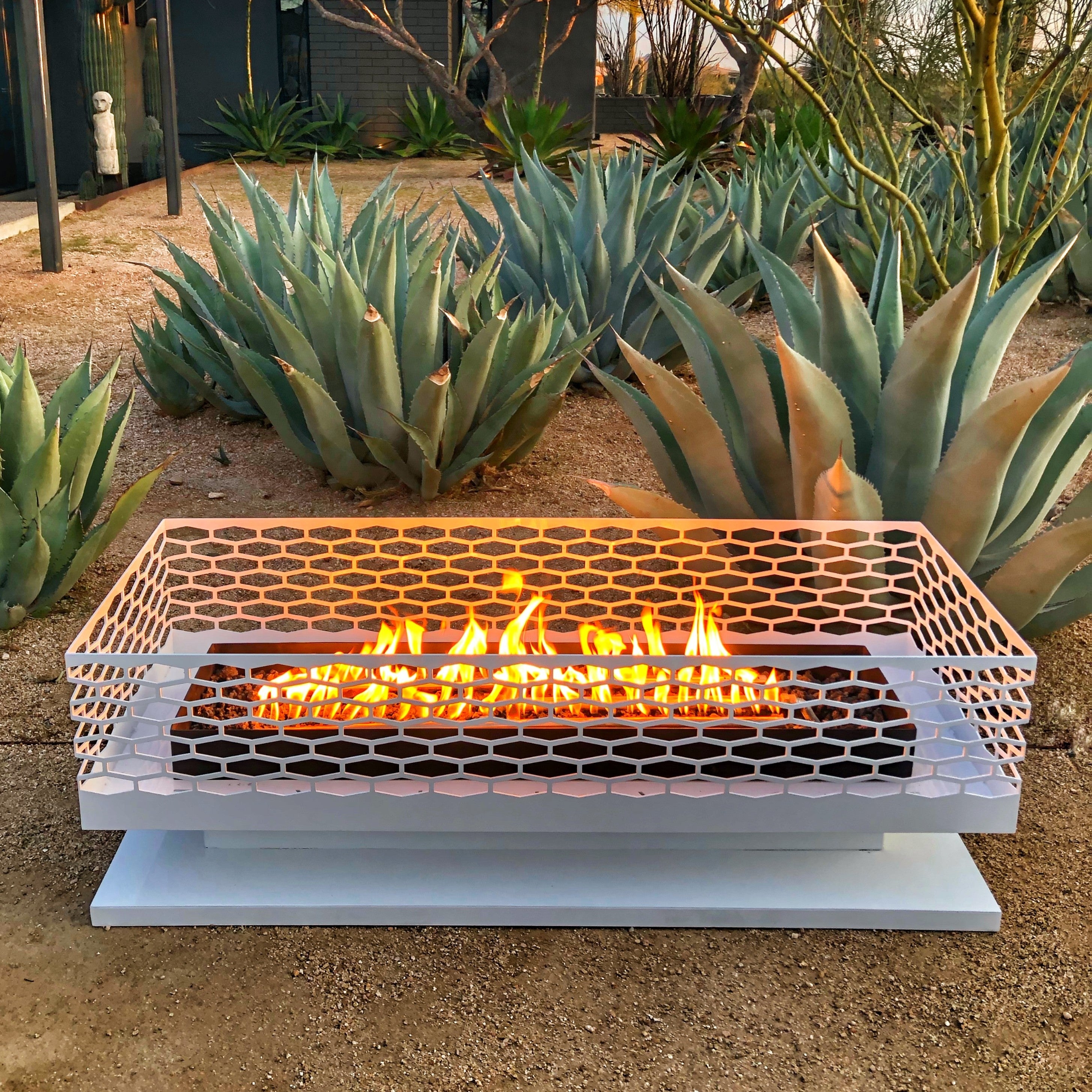 Boxfire Fire Pit Table in Powder Coated - Majestic Fountains and More