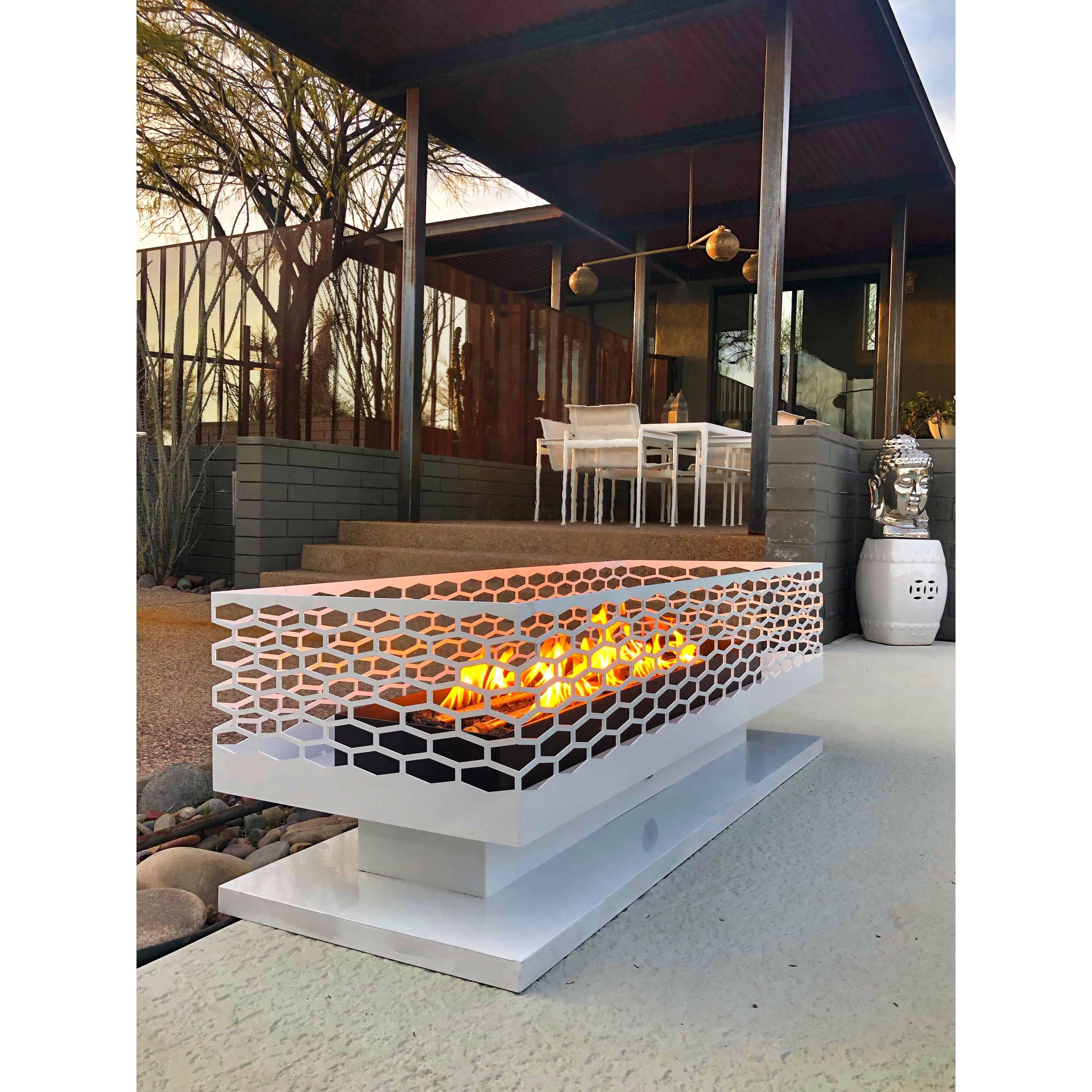 Boxfire Fire Pit Table in Powder Coated - Majestic Fountains and More