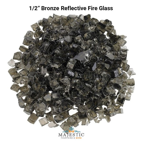 Bronze Reflective Fire Glass