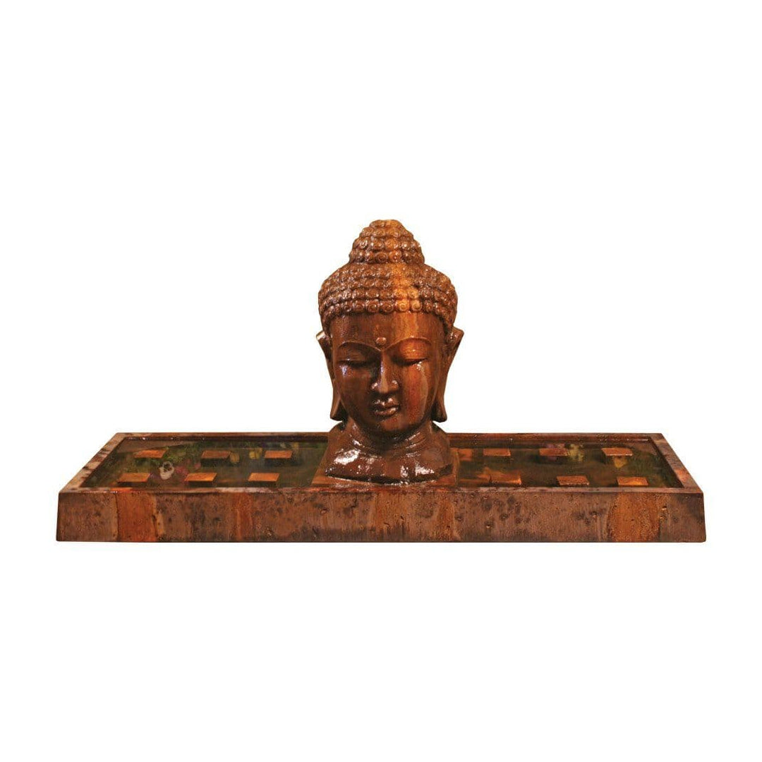 Buddha Head Fountain Large in GFRC by Gist G-BHEAD-FTN-LG - Majestic Fountains