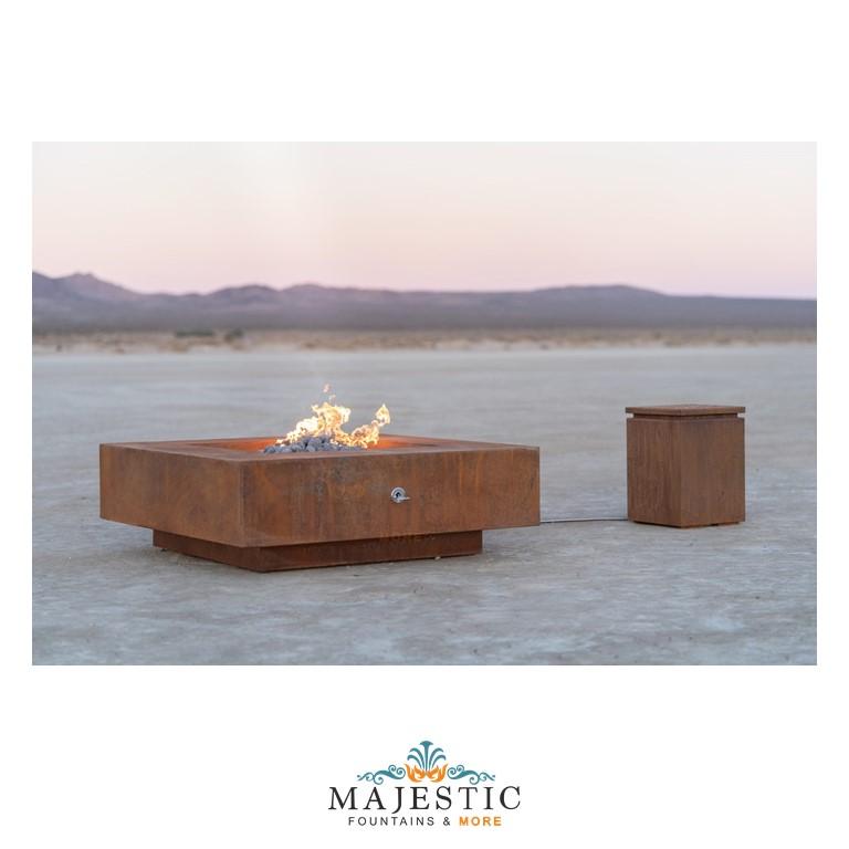 The Outdoor Plus Cabo Square Metal Fire Pit - Majestic Fountains