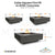 Cabo Square Fire Pit in GFRC Concrete - Majestic Fountains