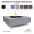 Cabo Square Fire Pit in Powder Coated Steel Steel - Majestic Fountains and More