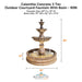 Calanthia Concrete 3 Tier Outdoor Courtyard Fountain With Basin - 1696 - Majestic Fountains
