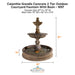 Calanthia Grandis Concrete 2 Tier Outdoor Courtyard Fountain With Basin - 1697 - Majestic Fountains