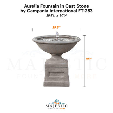 Campania Aurelia Fountain in Cast Stone FT-283 - Majestic Fountains