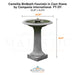 Campania Camellia Birdbath Fountain in Cast Stone FT-311  - Majestic Fountains