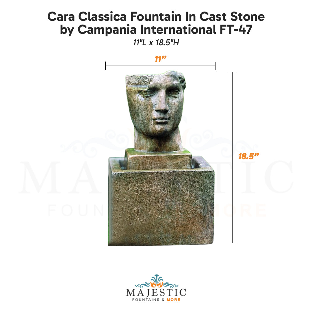 Campania Cara Classica Fountain In Cast Stone FT-47 - Majestic Fountains