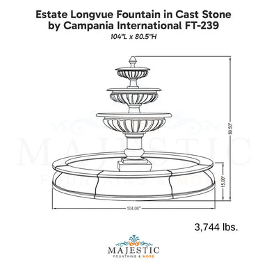 Campania Estate Longvue Fountain in Cast Stone FT-239 - Majestic Fountains.jpg