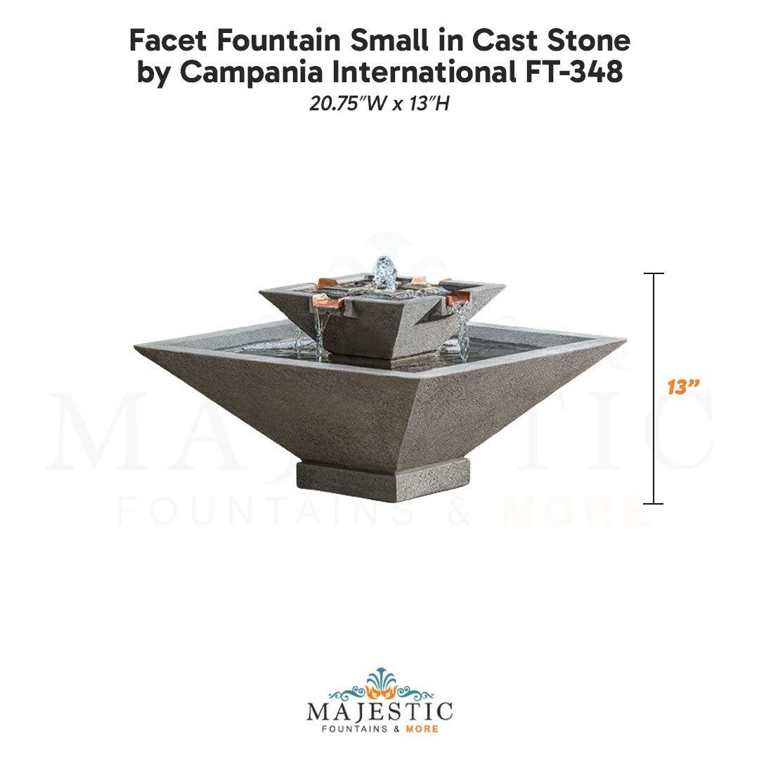 Campania Facet Fountain Small in Cast Stone FT-348 - Majestic Fountains.jpg
