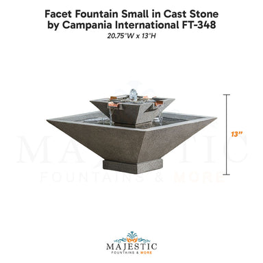 Campania Facet Fountain Small in Cast Stone FT-348 - Majestic Fountains.jpg