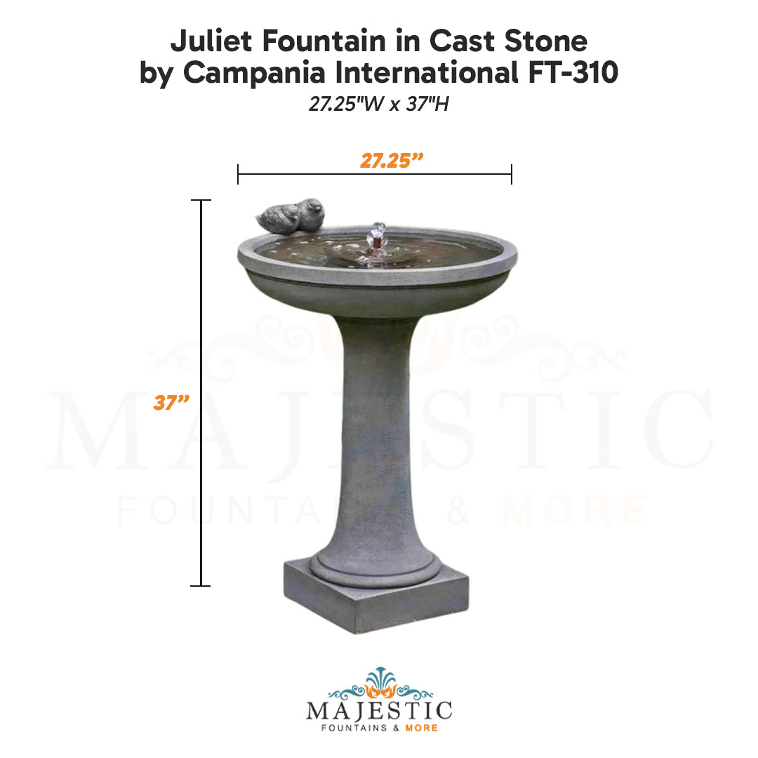 Campania Juliet Fountain in Cast Stone FT-310 - Majestic Fountains