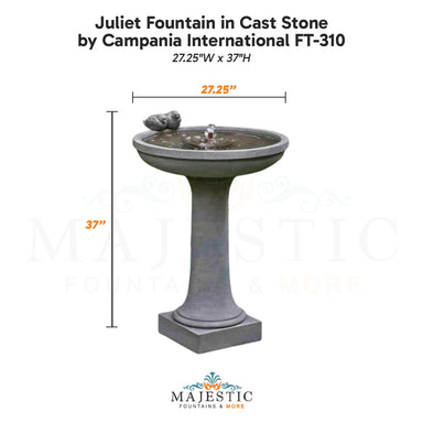 Campania Juliet Fountain in Cast Stone FT-310 - Majestic Fountains