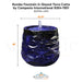 Campania Rumba Fountain glazed pottery dimension drawing showing the 19.75 inch width and 18 inch height in blue