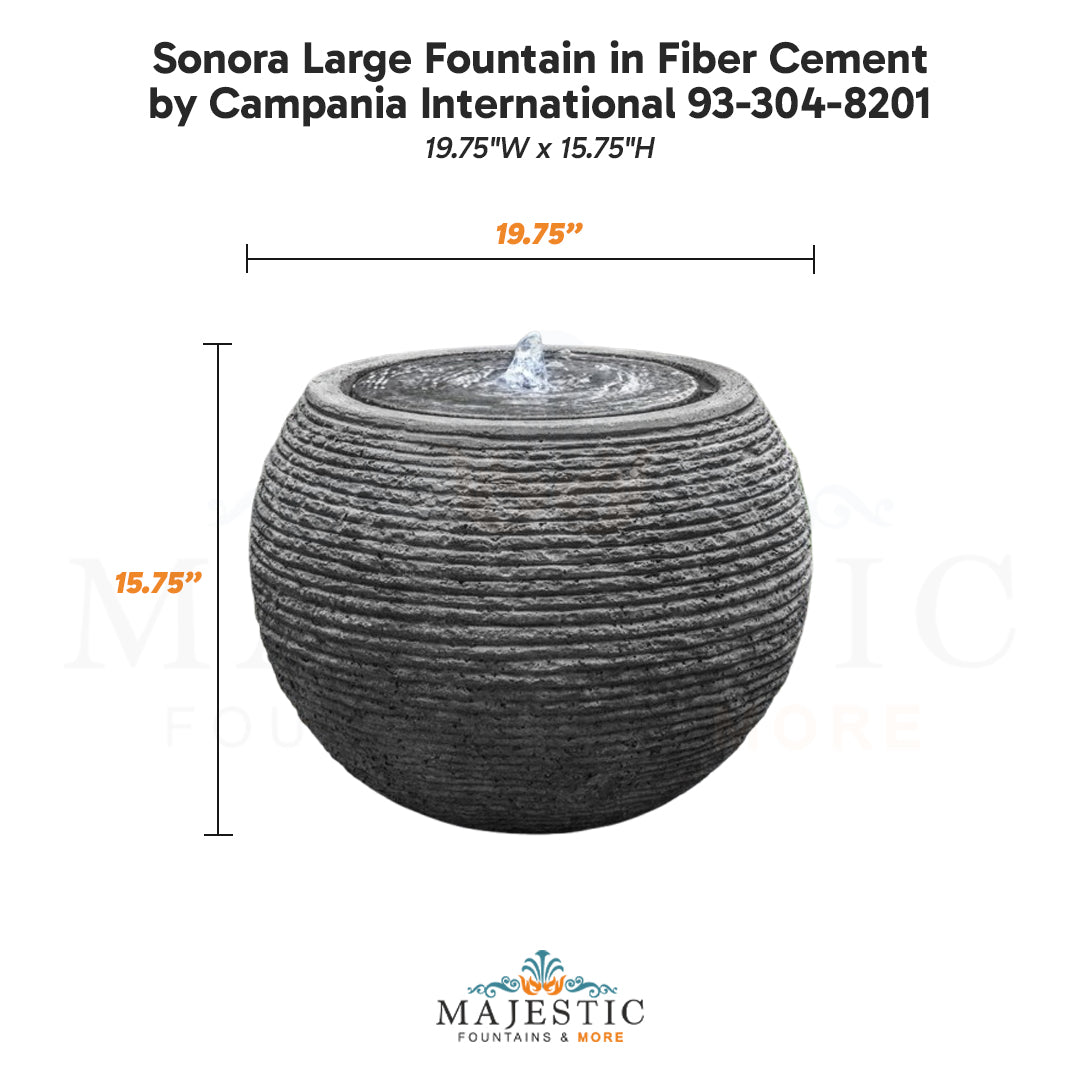 Campania Sonora Large Fountain in Fiber Cement 93-304-8201 - Majestic Fountains