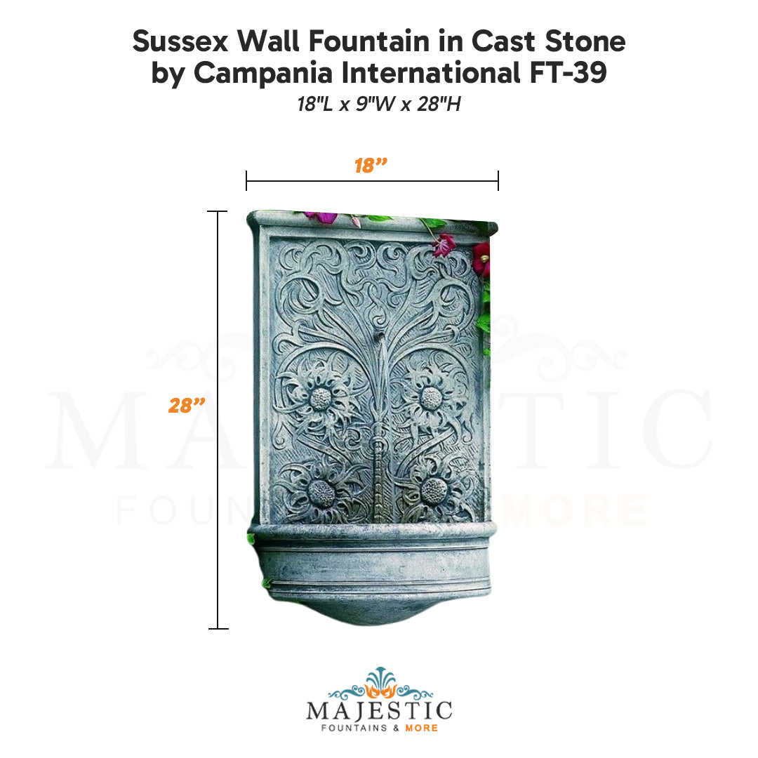 Sussex Hanging Wall Fountain - Thumbnail 5
