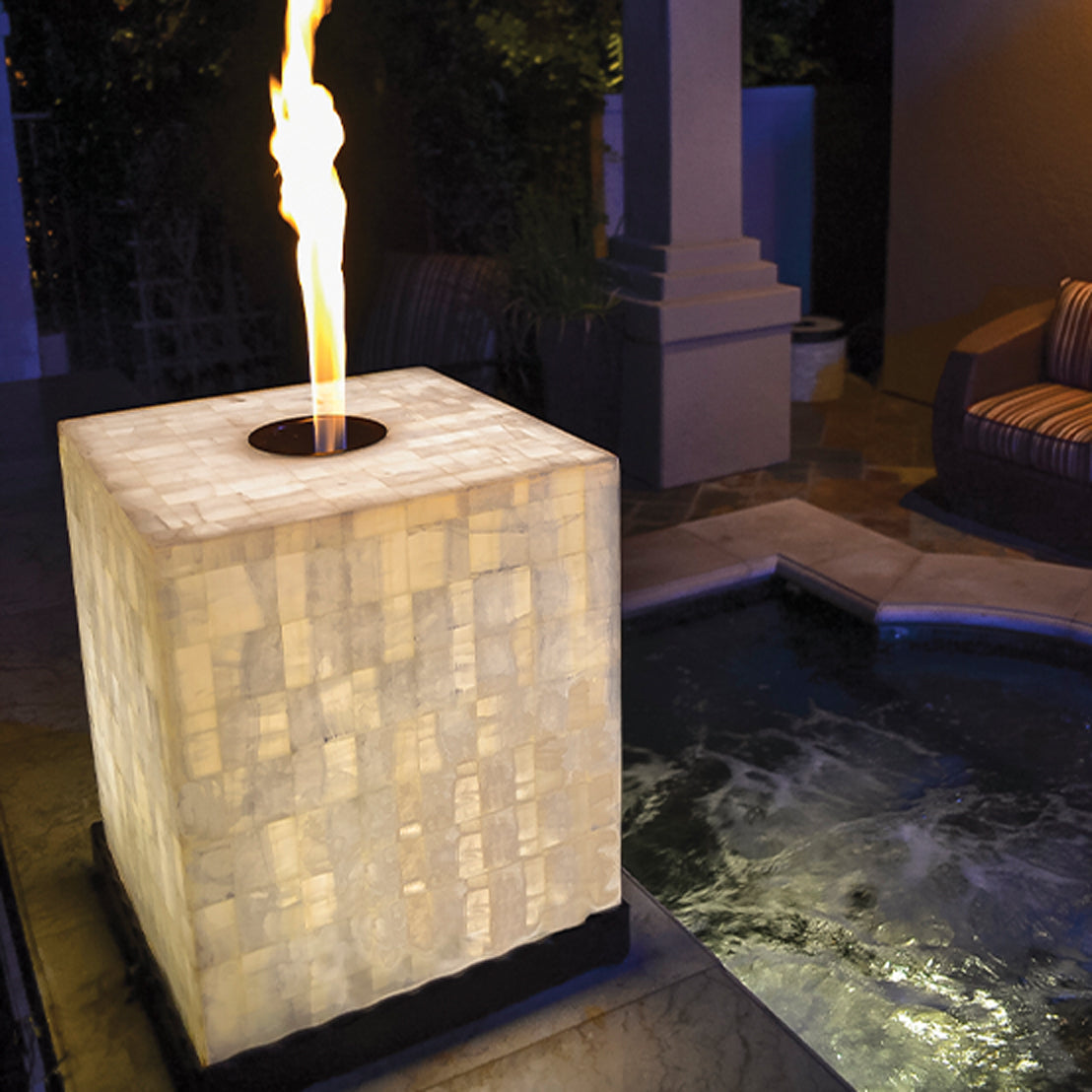 Candeleres Lantern Floor Mounted by Grand Effects - Majestic Fountains and More