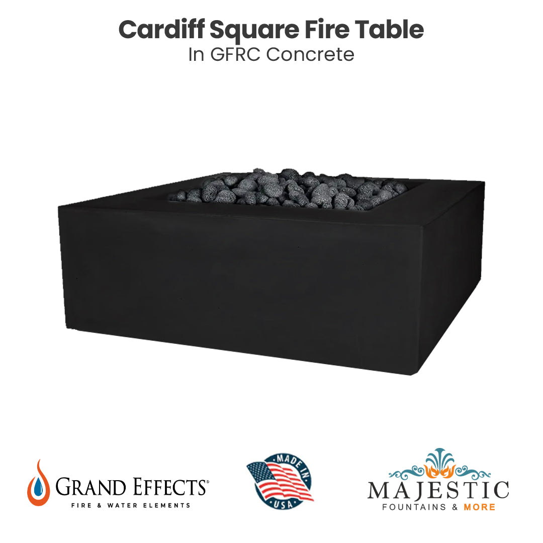Cardiff Square Fire Table - Majestic Fountains