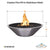 Cazlon Fire Pit in Stainless Steel - Majestic Fountains