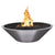 Cazo Narrow Ledge Fire Pit in Stainless Steel - Majestic Fountains