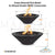 Cazo Round Fire Bowl in Wood Grain GFRC Concrete - Majestic Fountains