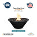 Cazo 24D x 10H Round Fire Bowl in Powder Coated Metal in Black - Majestic Fountains
