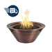 Cazo 30D x 12H Fire Bowl in Hammered Copper - Majestic Fountains