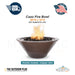 Cazo 30D x 12H Round Fire Bowl in Powder Coated Metal in Copper Vein - Majestic Fountains