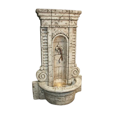Champagne Wall Fountain in Cast Stone - Fiore Stone 205-FW - Majestic Fountains.jpg